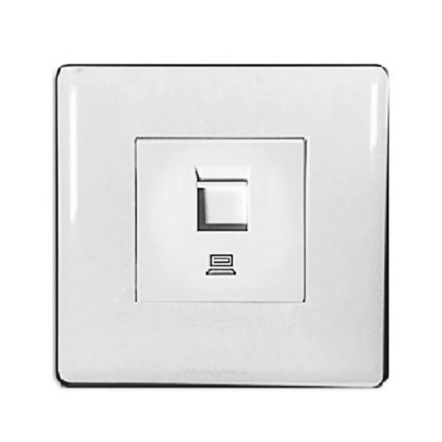 Ổ cắm mạng LAN 1 cổng Cat.5e HONEYWELL P63545WHI